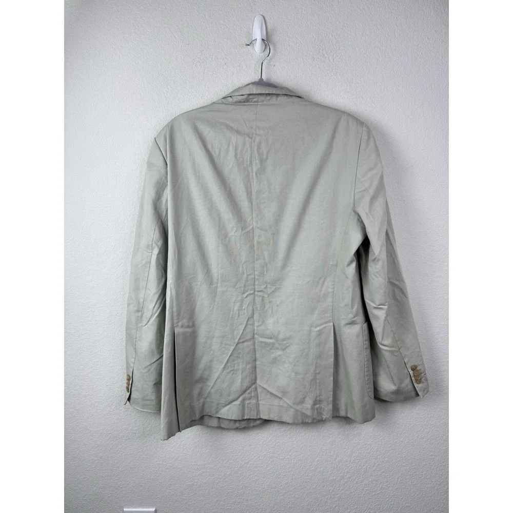 Carolina Herrera Men's Cotton Sport Coat Blazer Sz 42 Beige Made In Spain Preppy